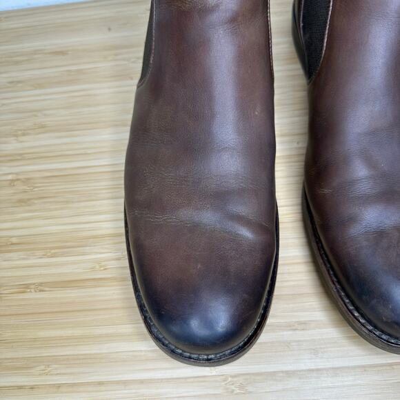 John Varvatos USA Leather Chelsea Boots Men\'s 11 M Brown‎ Pull On main image 9